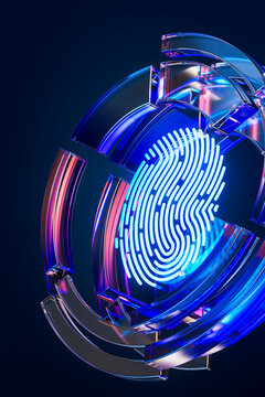 3D biometric fingerprint interface for secure identity verification