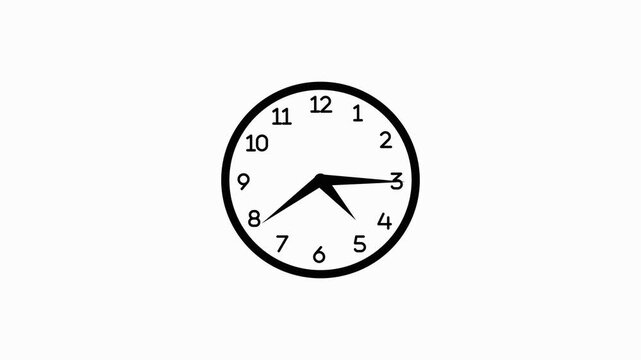 Stylish Analog Clock Isolated Animation for Corporate and Business Videos