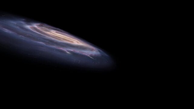 The Milky Way Galaxy. 3d animation