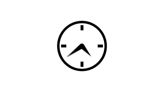 Dynamic Analog Clock Motion Graphics with Continuous Rotation Effect