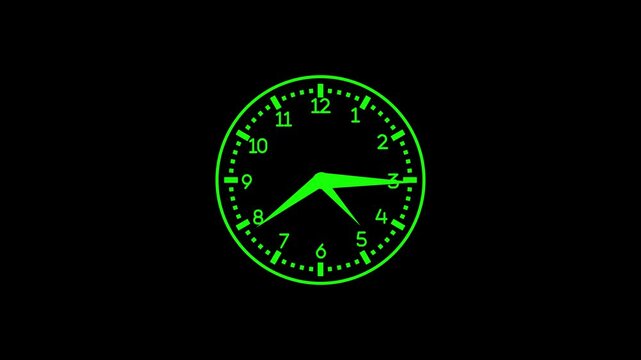 Countdown Clock Motion Graphics with Smooth Time Reduction Visualization