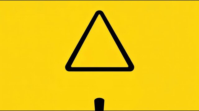 A yellow background with a warning sign, often used for caution or alerting people to potential hazards