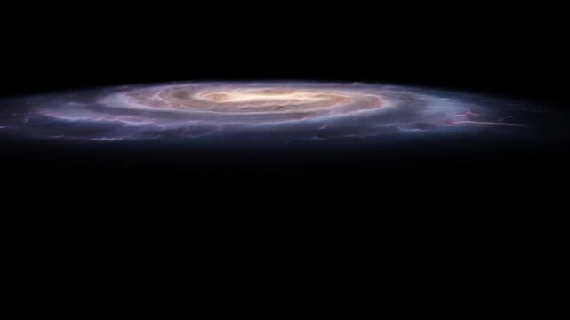 The Milky Way Galaxy. 3d animation