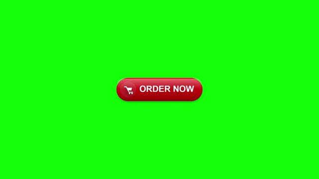 order now button animation with greenscreen background