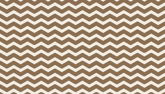 Seamless chevron zigzag stripe pattern in brown on cream background