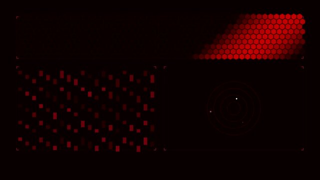 Abstract red honeycomb pattern background video footage