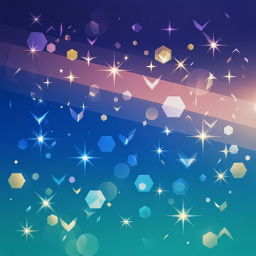 キラキラ輝く青い幻想的な背景