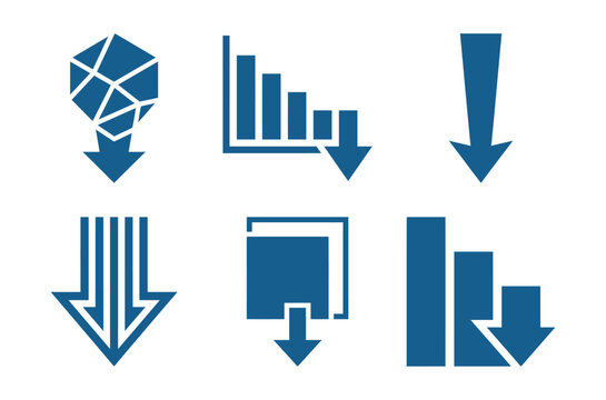 Downward Arrow Loss And Financial Decline Concept