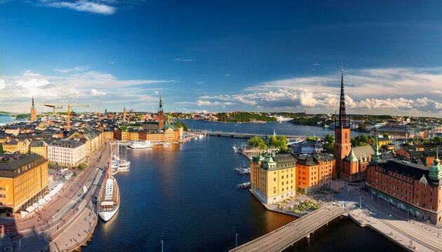 from above a sweeping view of holm s historic gamla stan showcases sweden s beauty in summer