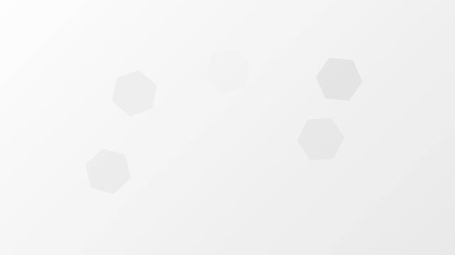 White Background Hexagon Shapes Moving Animation