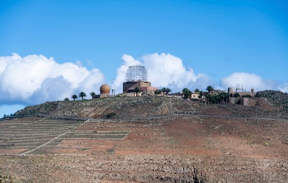 Military radar system for airspace monitoring of the Canary Islands Air Command, Haria, Lanzarote, Canary Islands, Spain