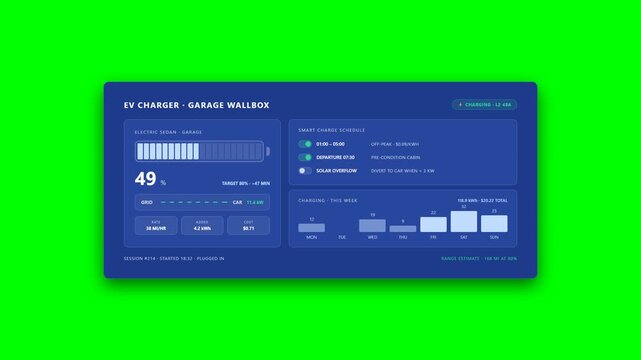 EV Charging Station Monitor Overlay