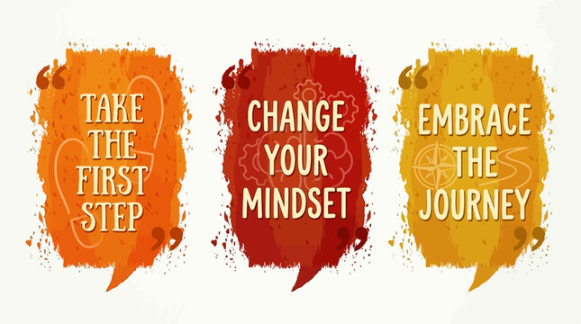Inspirational Motivational Vector Quotes Set Featuring Success Mindset and Growth Journey Concepts for Professional Graphic Design Projects