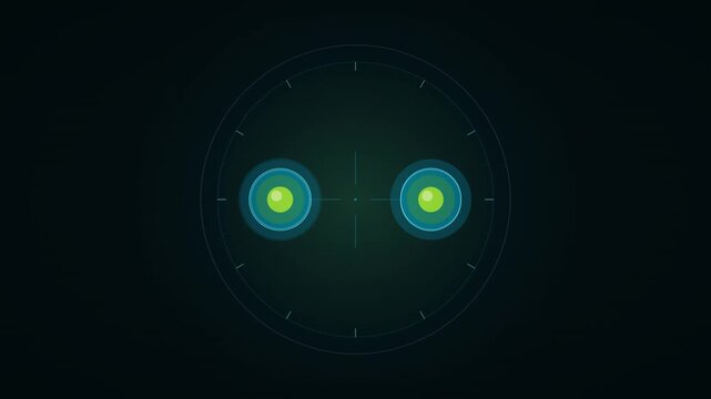 Microscopic Petri Dish Cell Division Mitosis Vector HUD Visualization
