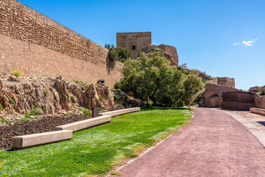 Scenic sight at the Castle of Lorca (Fortaleza del Sol). Region of Murcia, Spain.