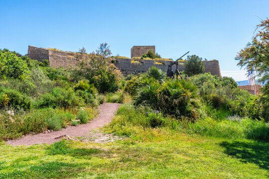 Scenic sight at the Castle of Lorca (Fortaleza del Sol). Region of Murcia, Spain.