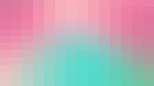 Modern minimalist pixelated gradient background in soft pink and turquoise shades, abstract digital art design wallpaper for creative projects and modern tech branding visuals