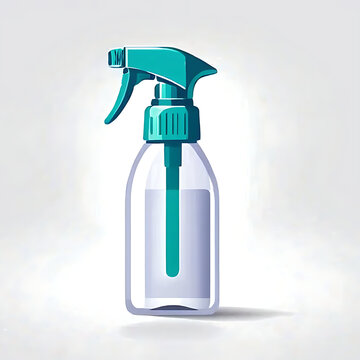 Plastic spray bottle vector illustration for cleaning or gardening