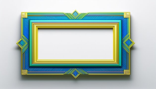 picture frame on white background rectangle shape