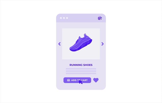 Animation of E-Commerce Online Store Running Shoes Product Page Banner