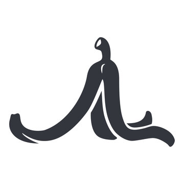 Vector Basic Icon of Banana Peel