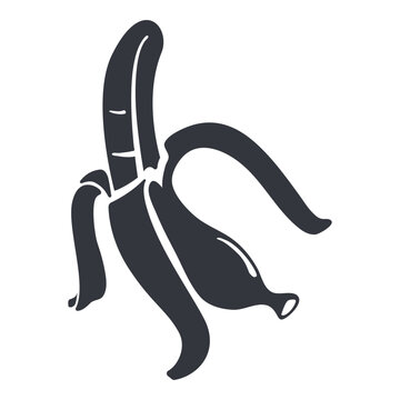 Vector Basic Icon of Banana Fruit