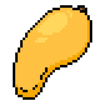 Vector Pixel Art Icon of Mango Fruit