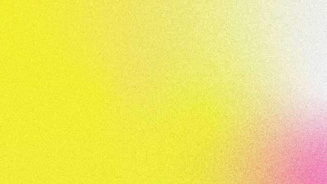 Gradient features a soft blend of bright yellow and warm pink tones with subtle grainy texture spread across the minimalist digital canvas to create an artistic modern background.