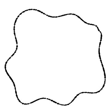 Hand-drawn wavy black-line frame for emphasis, copy space, etc