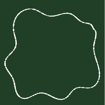 Hand-drawn wavy white-line border suitable for frames, copy space, highlighting, etc