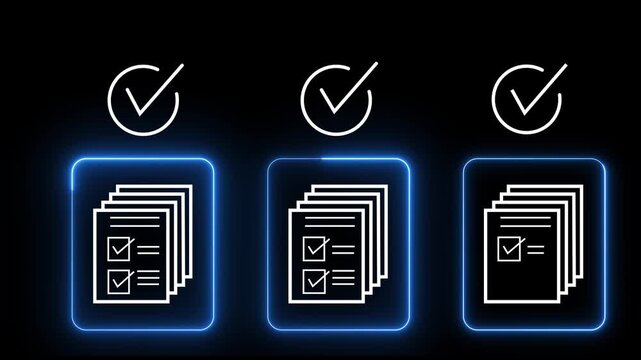 Legal document approval process idea on the transparent background. Automated management solution. Online document review. Animation video.motion graphic concept.