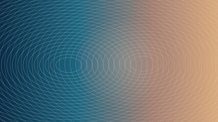 Trames courbes entrelacées en bleu et cuivre © Fun Studio 3D
