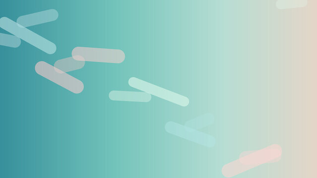 Capsules pastel flottantes sur fond turquoise doux