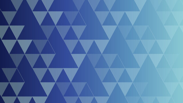 Trame de triangles translucides en indigo et cyan