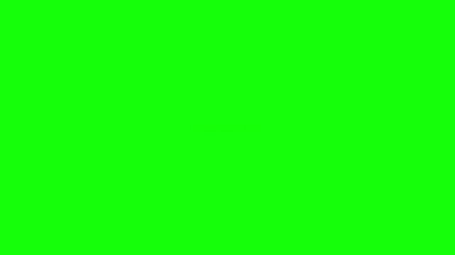 "Starting soon" text animation with a green background; the text is in all-caps and features a shadow effect.