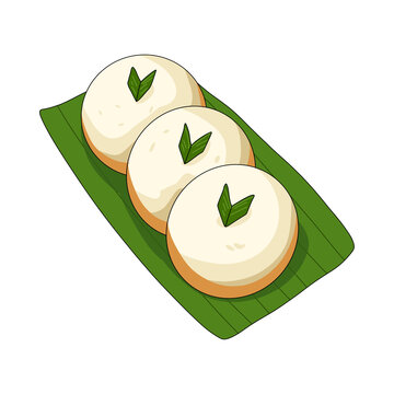 Traditional Indonesian kue apem, a soft steamed rice cake with a mildly sweet flavor and distinctive rounded shape.