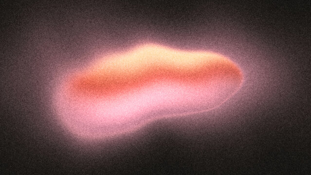 Soft glowing gradient form with atmospheric grain texture