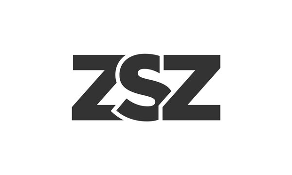 ZSZ logo design template with strong and modern bold text. Initial based vector logotype featuring simple and minimal typography. Trendy company identity.