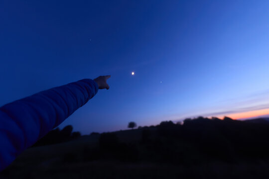 Amateur astronomer observing stars, planets and other celestial objects.