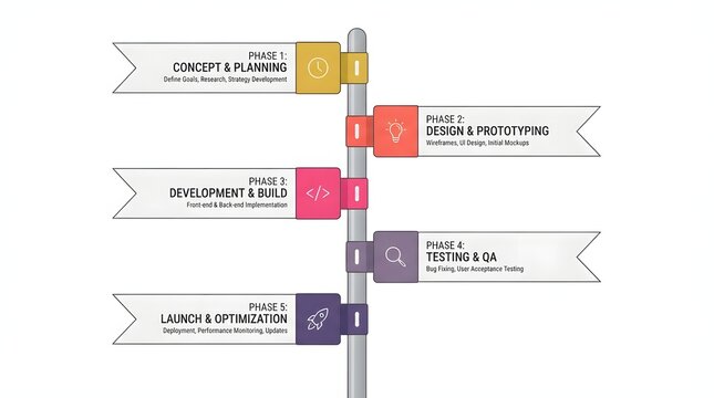 Project Roadmap Development and Implementation Infographic