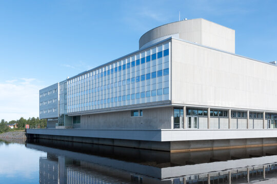Oulu City Theatre Building on a Sunny Summer Day, Finland