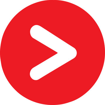 Red Right Arrow Circle Icon with Black Arrow, Transparent PNG