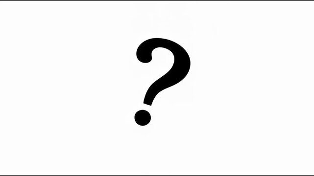 A question mark in a simple and iconic design, suitable for use in educational or design contexts