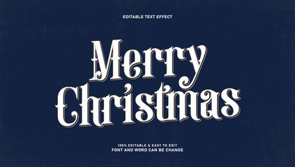 Merry Christmas vintage editable text effect style format © NAURA PUTRI NIRMALA
