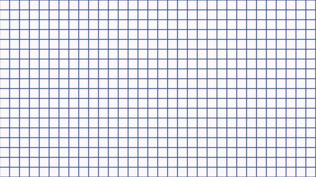 Looping 4K vertical scrolling animation of white graph paper grid pattern over dark background, seamless millimeter paper pattern overlay for creative projects and architecture backdrop