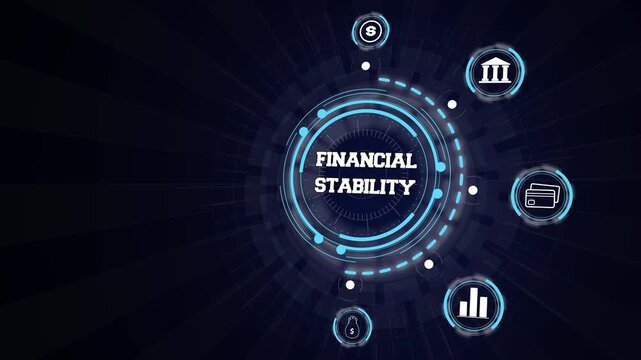Cyber hud display showcasing corporate financial stability metrics and secure capital reserves