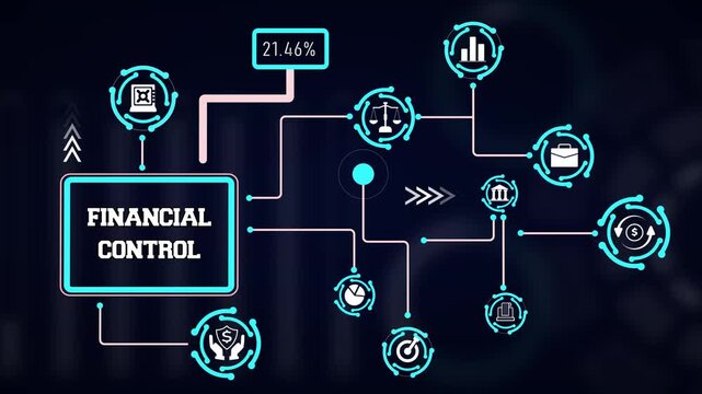 Advanced fiscal control interface demonstrating internal auditing compliance, corporate balance verification, and expenditure tracking