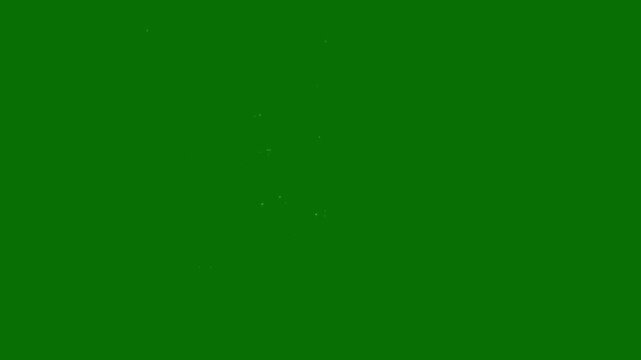 luxury sparkling star trail with glowing white particles, fast glitter round motion, magical fairy dust effect, twinkling doodle stars, bright shimmer light animation on green screen 4k