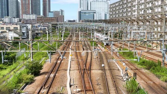 Railway Inspection Train Running Through a Complex Urban Rail Network