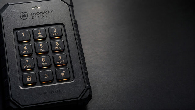 Macro encrypted hardware storage drive keypad for institutional digital asset cold storage